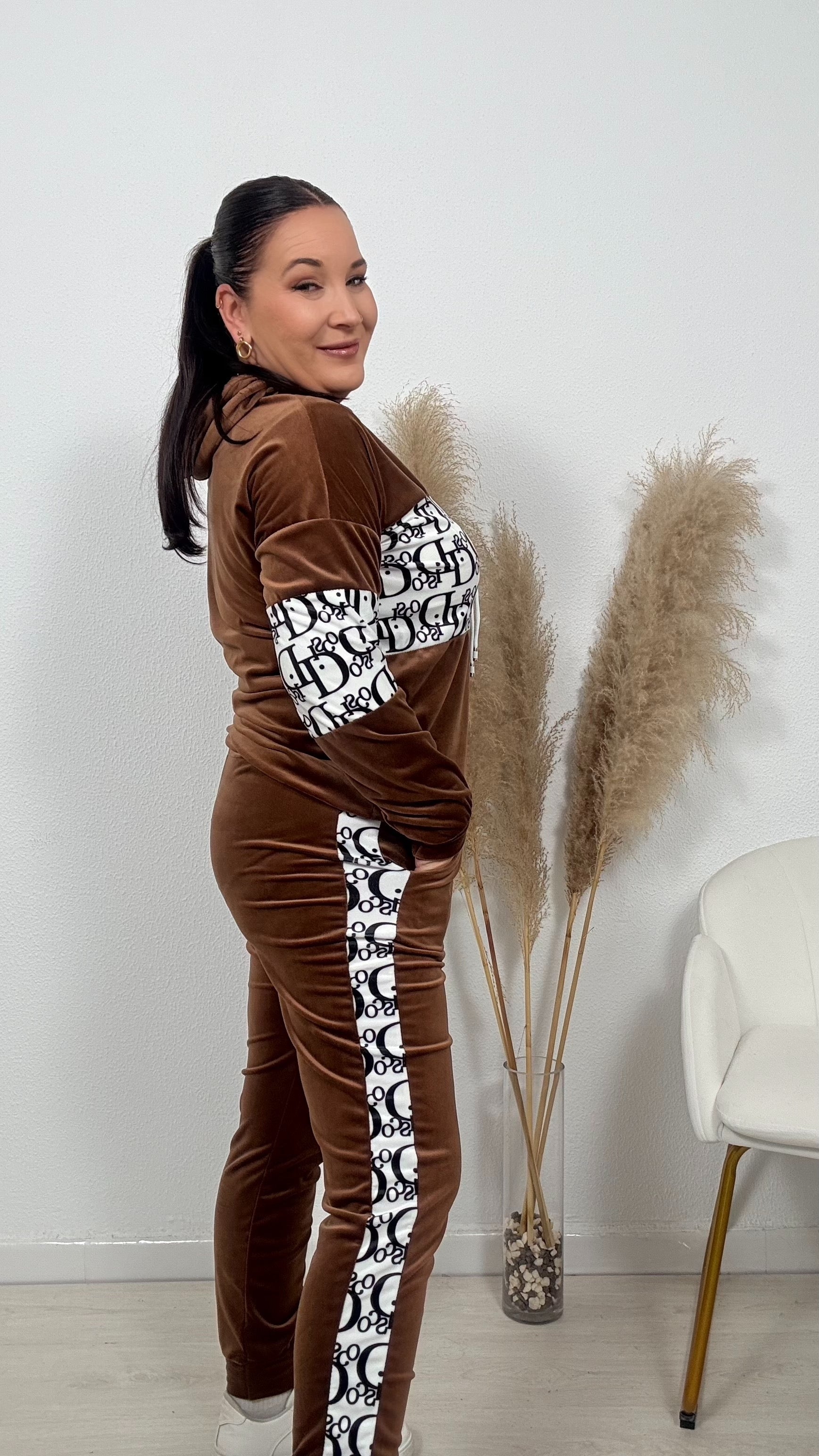 PANTALON SELENA MARRON