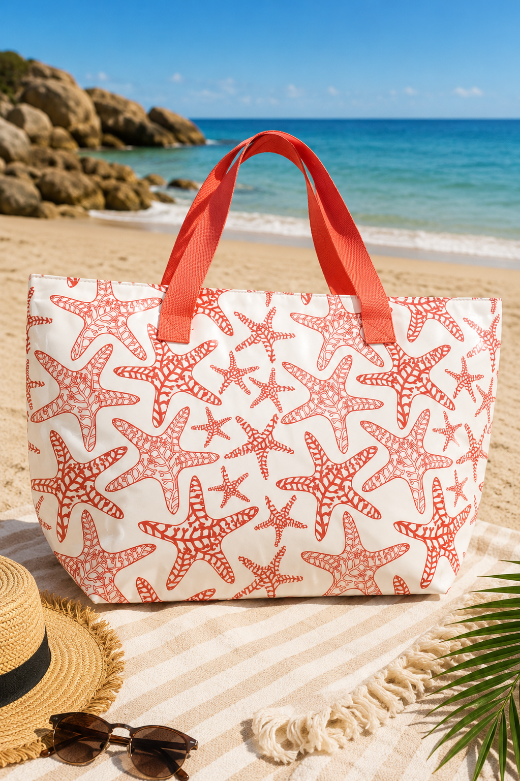 Bolso de playa estrellas marinas