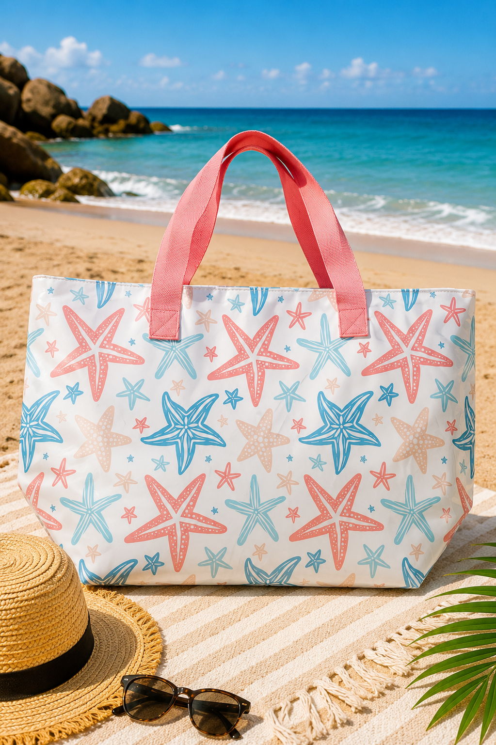 Bolso de playa estrellas marinas