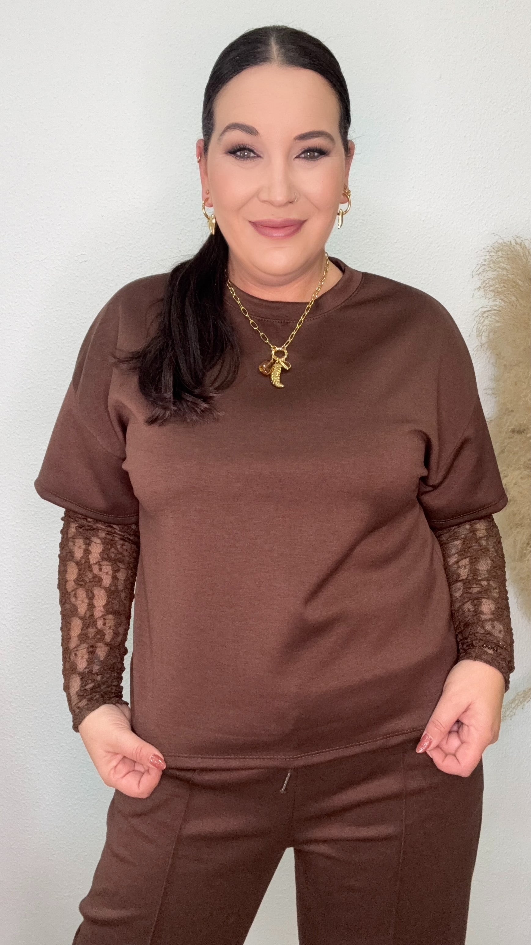 CAMISETA DEBORA MARRON