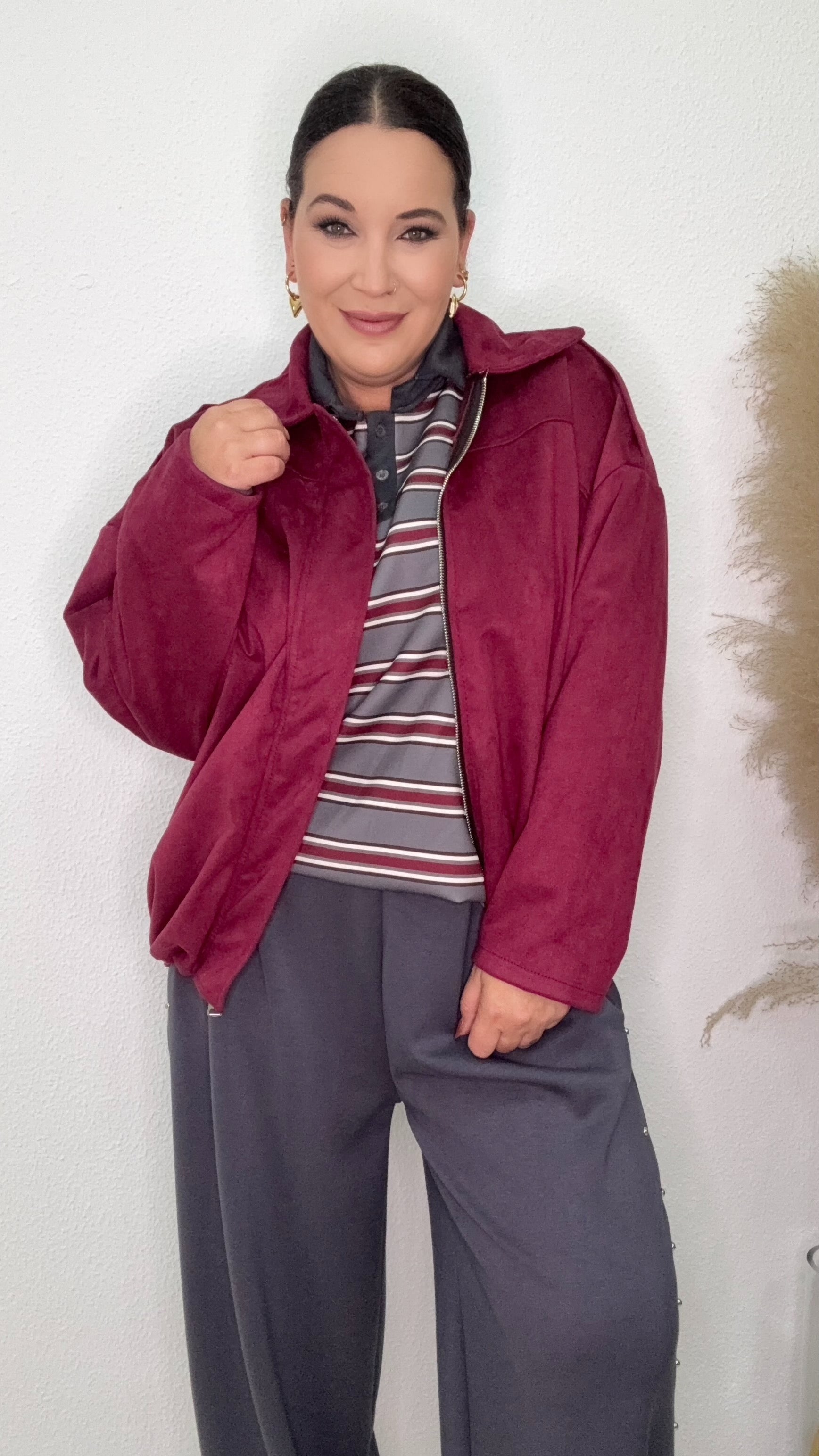 CHAQUETA ALBA BURDEOS