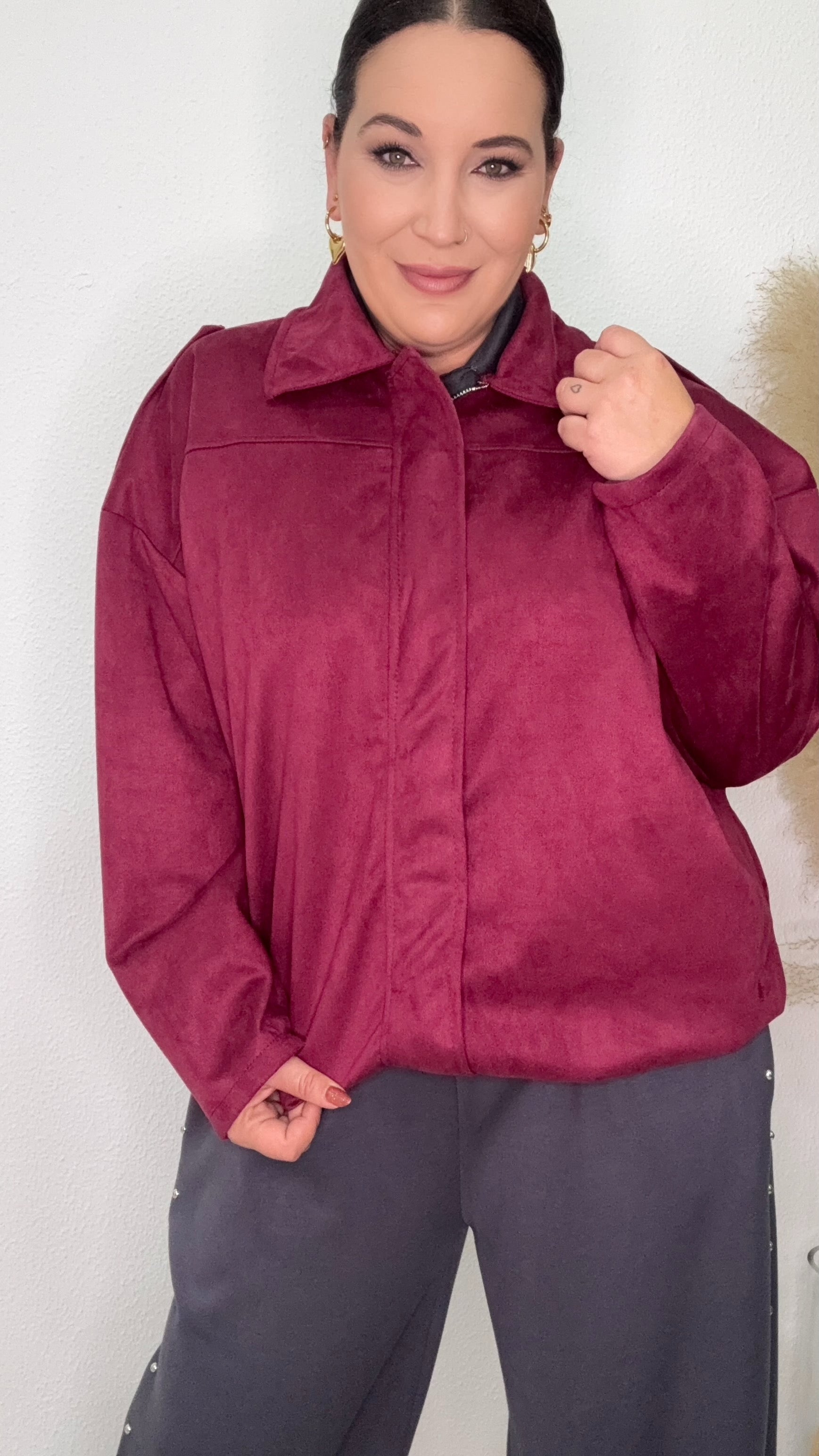 CHAQUETA ALBA BURDEOS