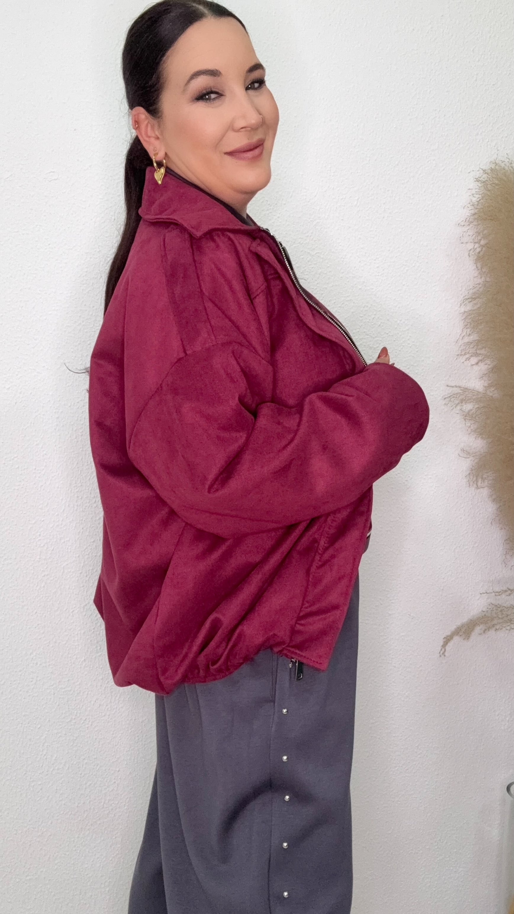 CHAQUETA ALBA BURDEOS