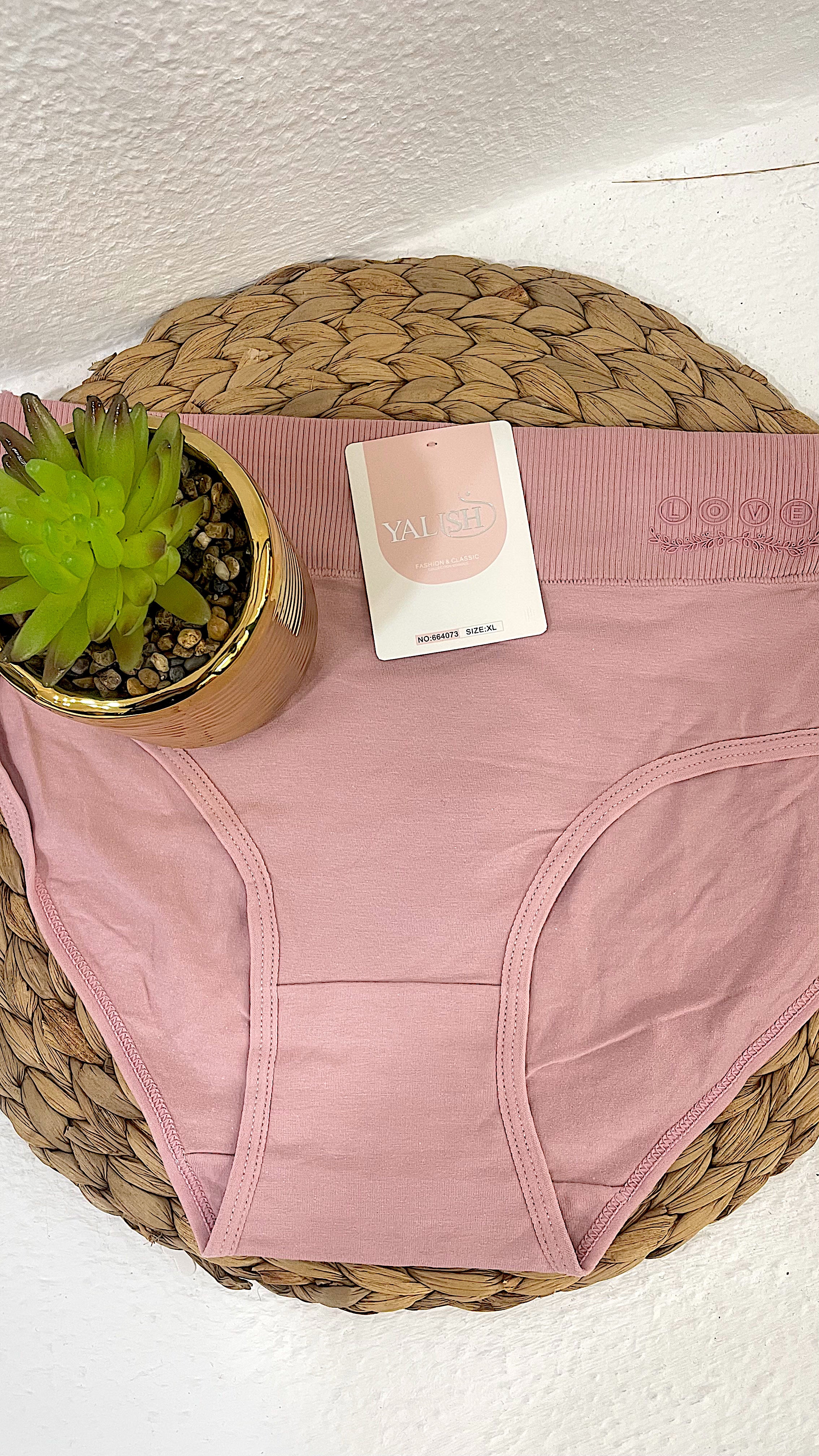 Braga de algodón para mujer Yalish en rosa claro con banda ancha de sujeción – GlowXL Chiclana