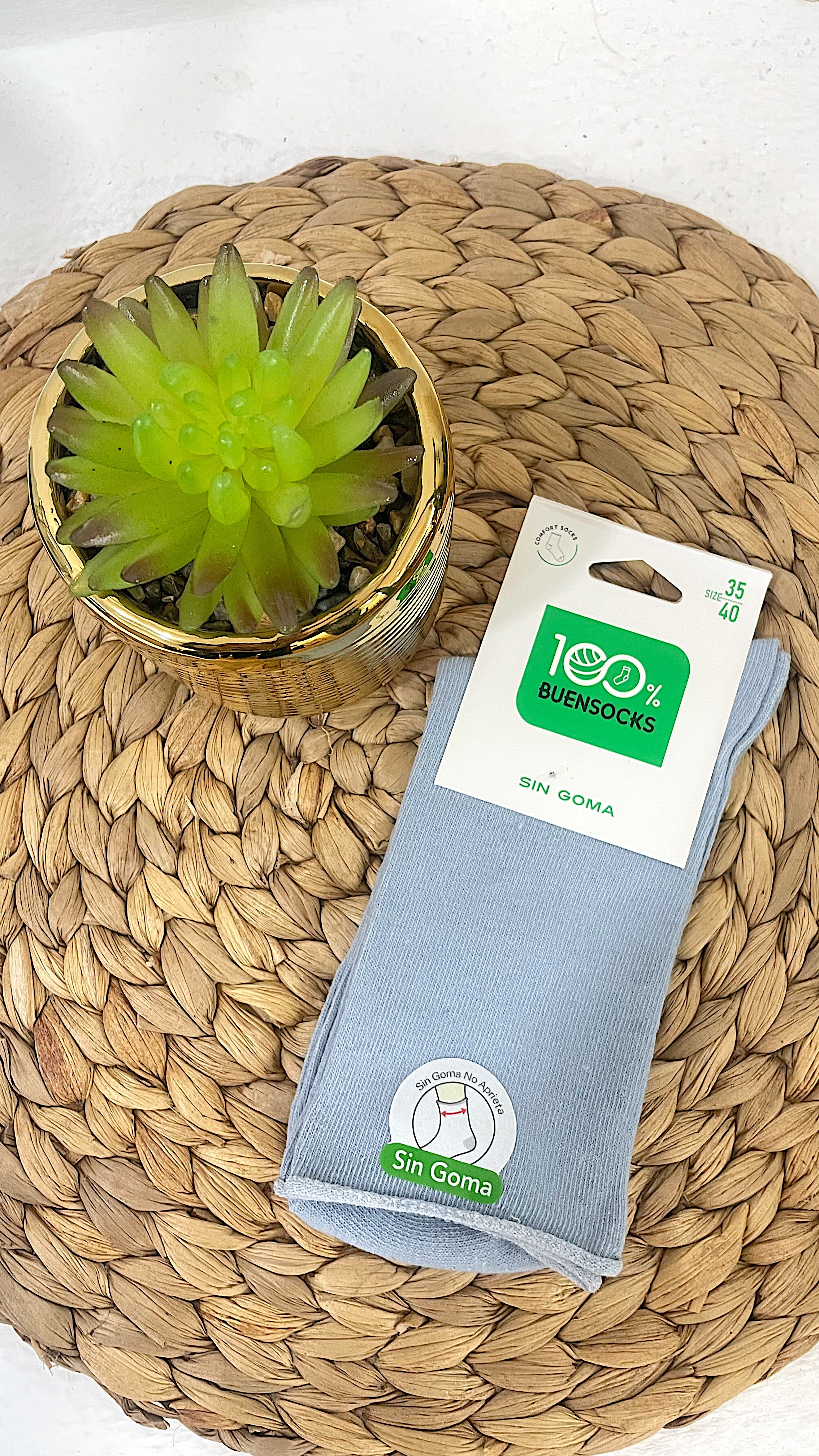 Calcetines sin goma para mujer en color gris que no aprietan – GlowXL Chiclana