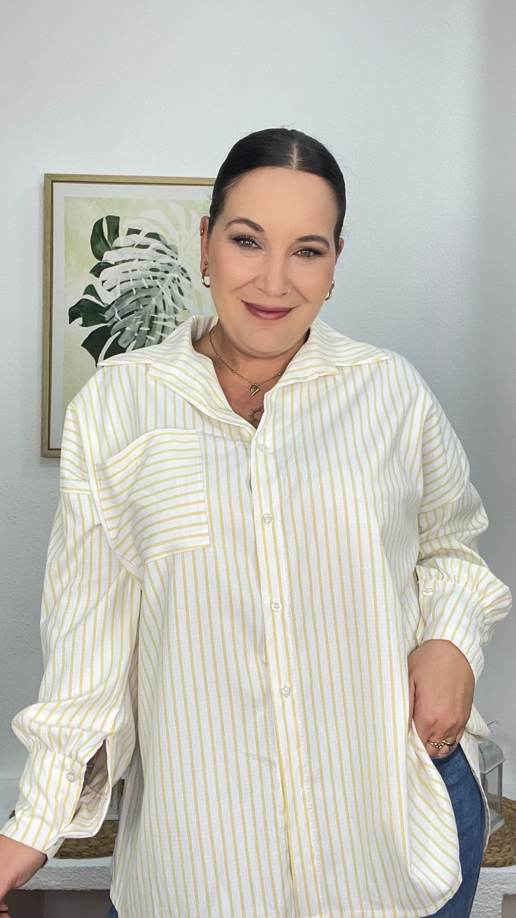 camisa de rayas mujer GlowXL Chiclana