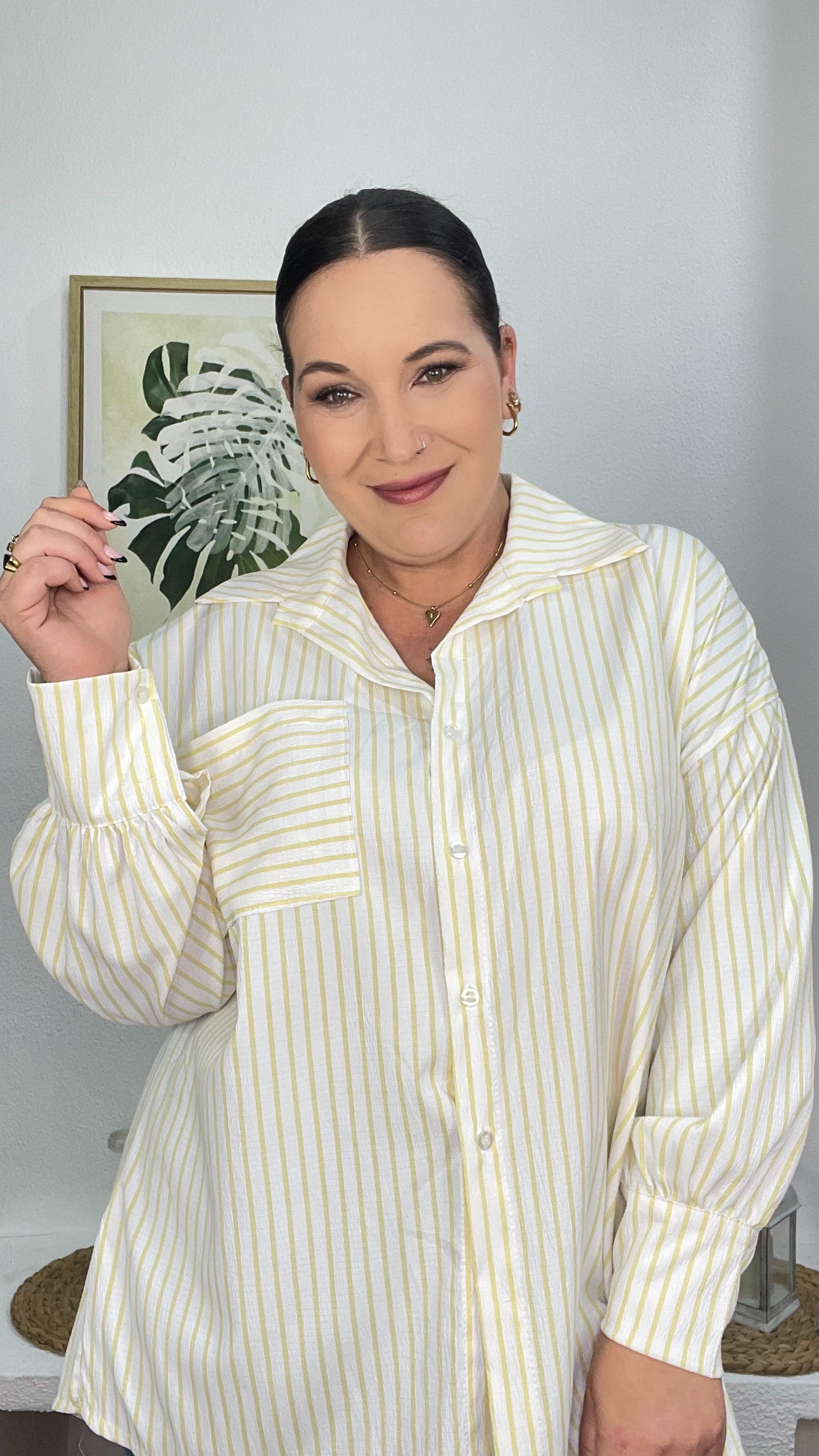 camisa de rayas mujer GlowXL Chiclana