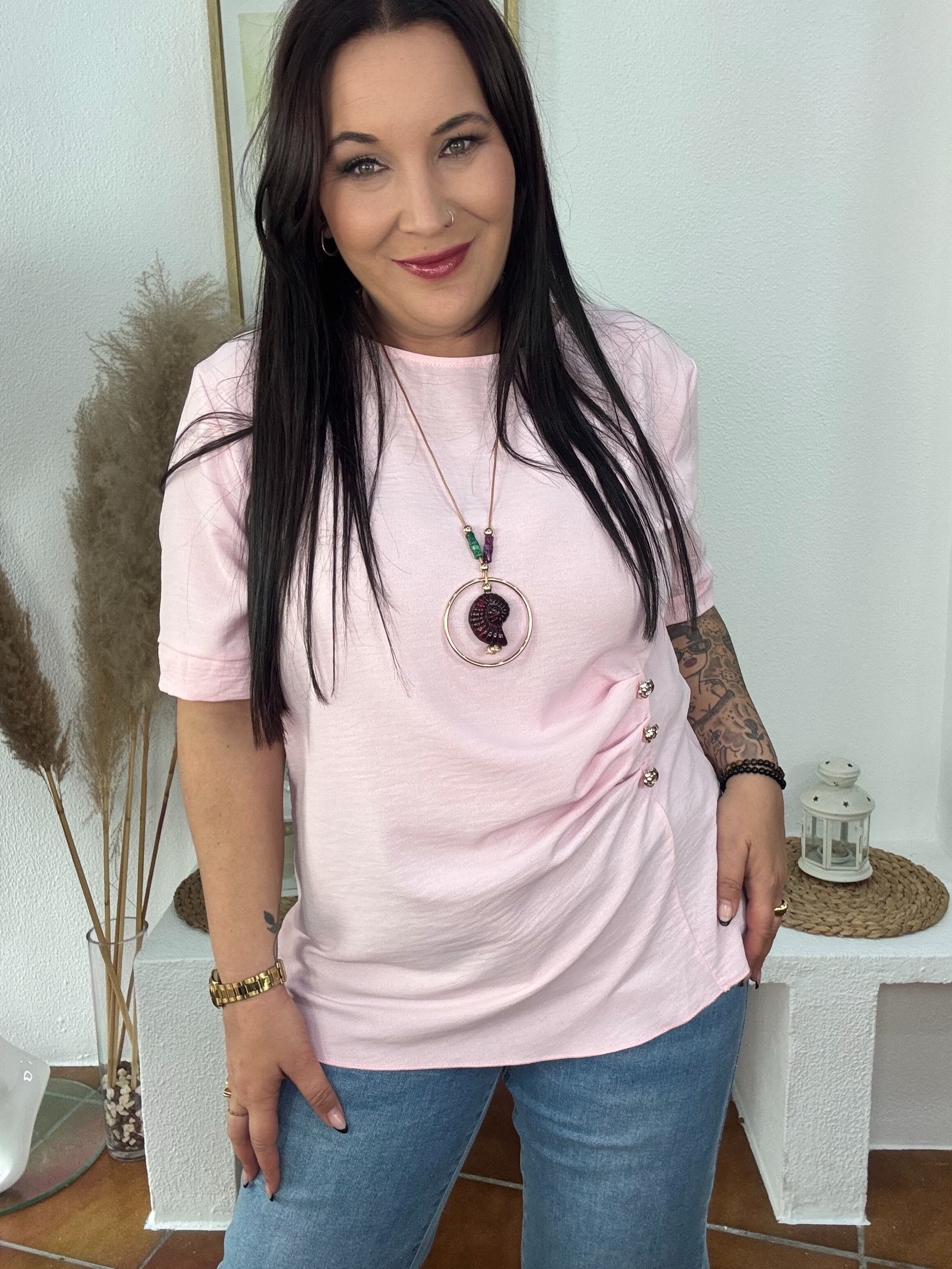 camiseta mujer fruncido lateral GlowXL Chiclana de la Frontera