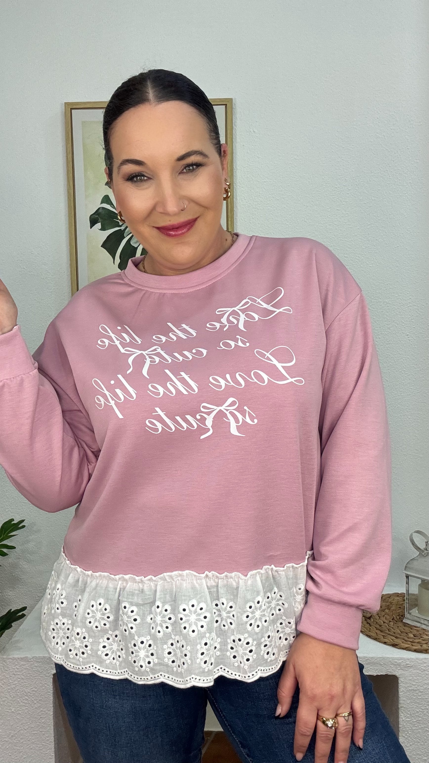 sudadera con mensaje de mujer GlowXL Chiclana de la Frontera