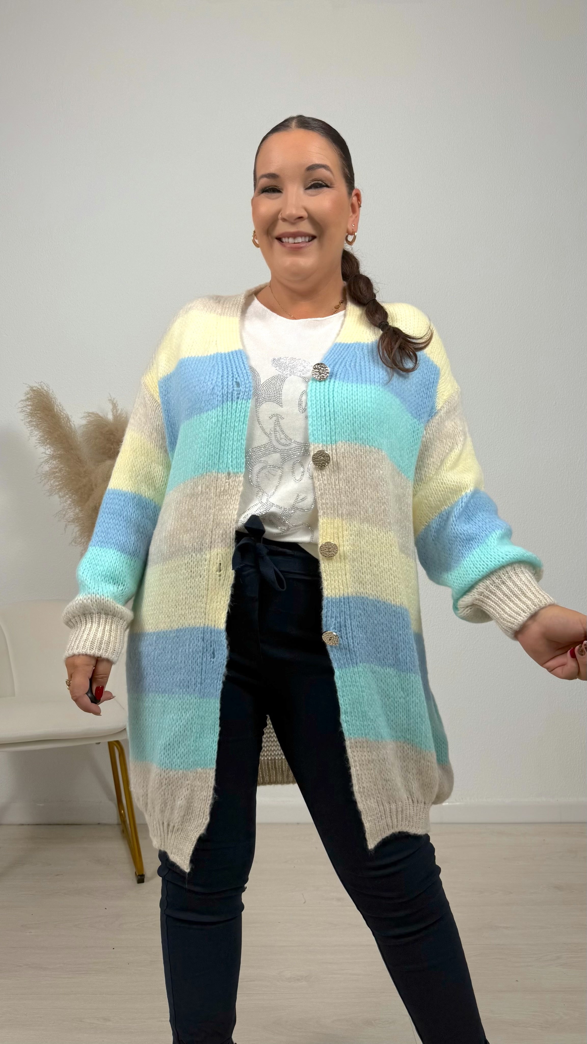 Chaqueta Arco iris beige