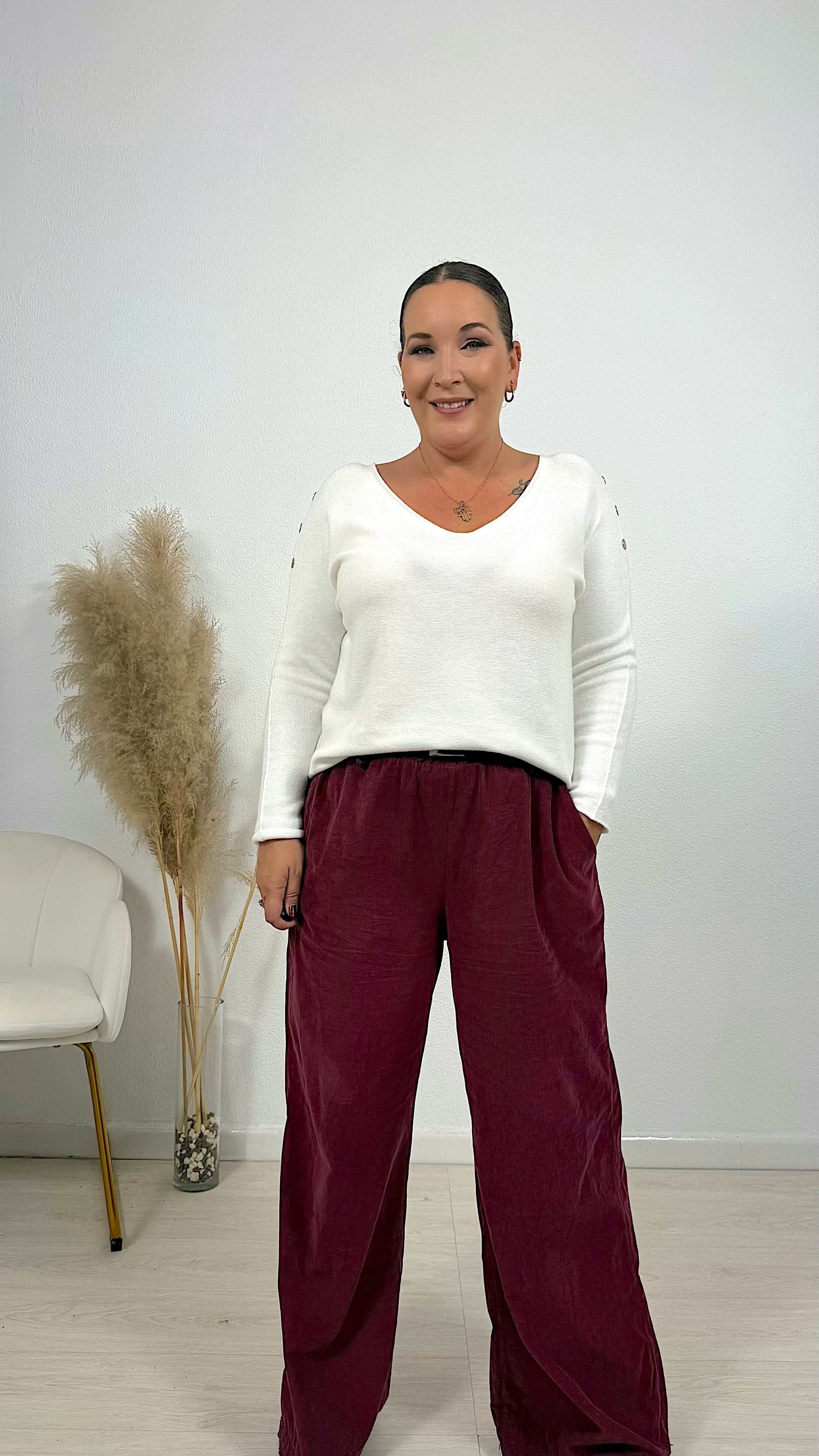PANTALON KIARA BURDEOS
