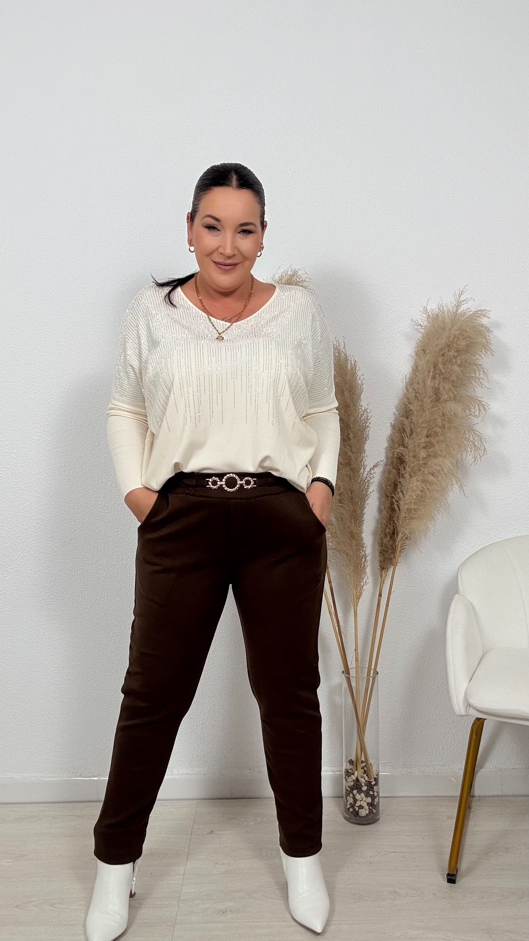 PANTALON ORIANA MARRON