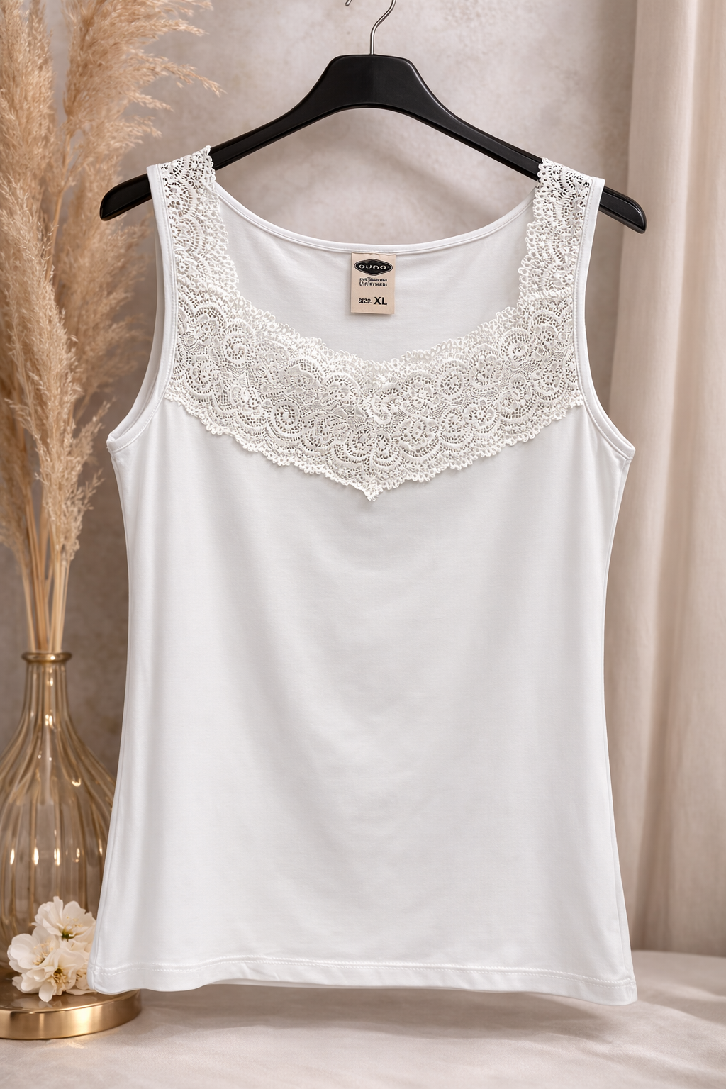 CAMISETA INTERIOR ENCAJE TALLA GRANDE