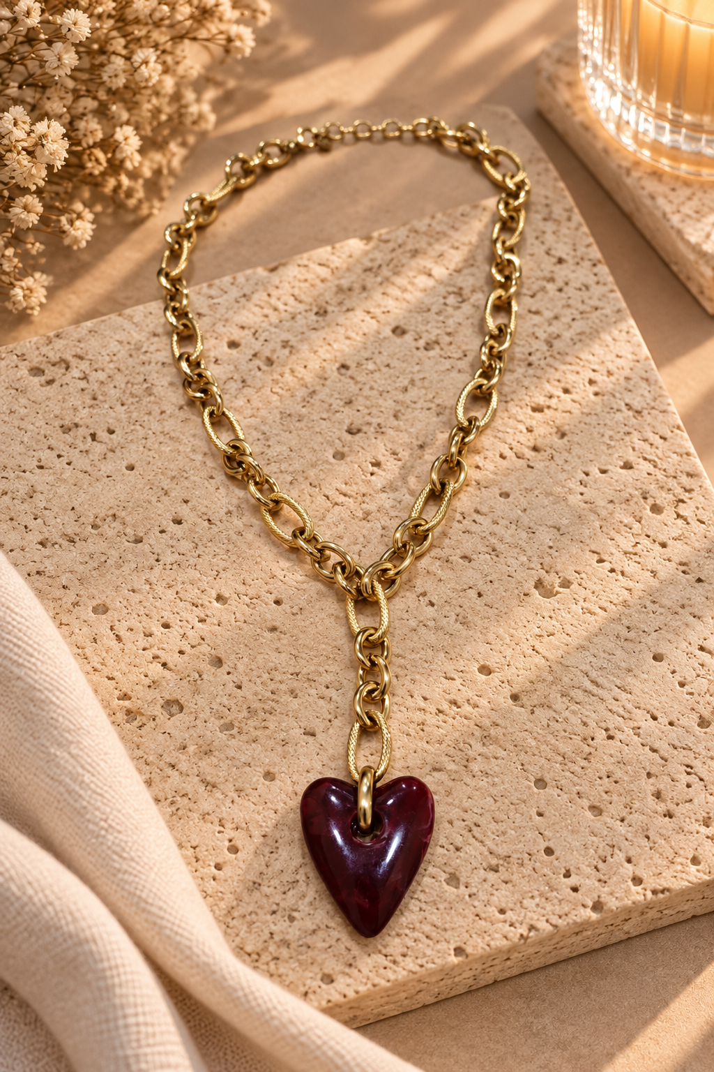 COLLAR ACERO CORAZON 4667