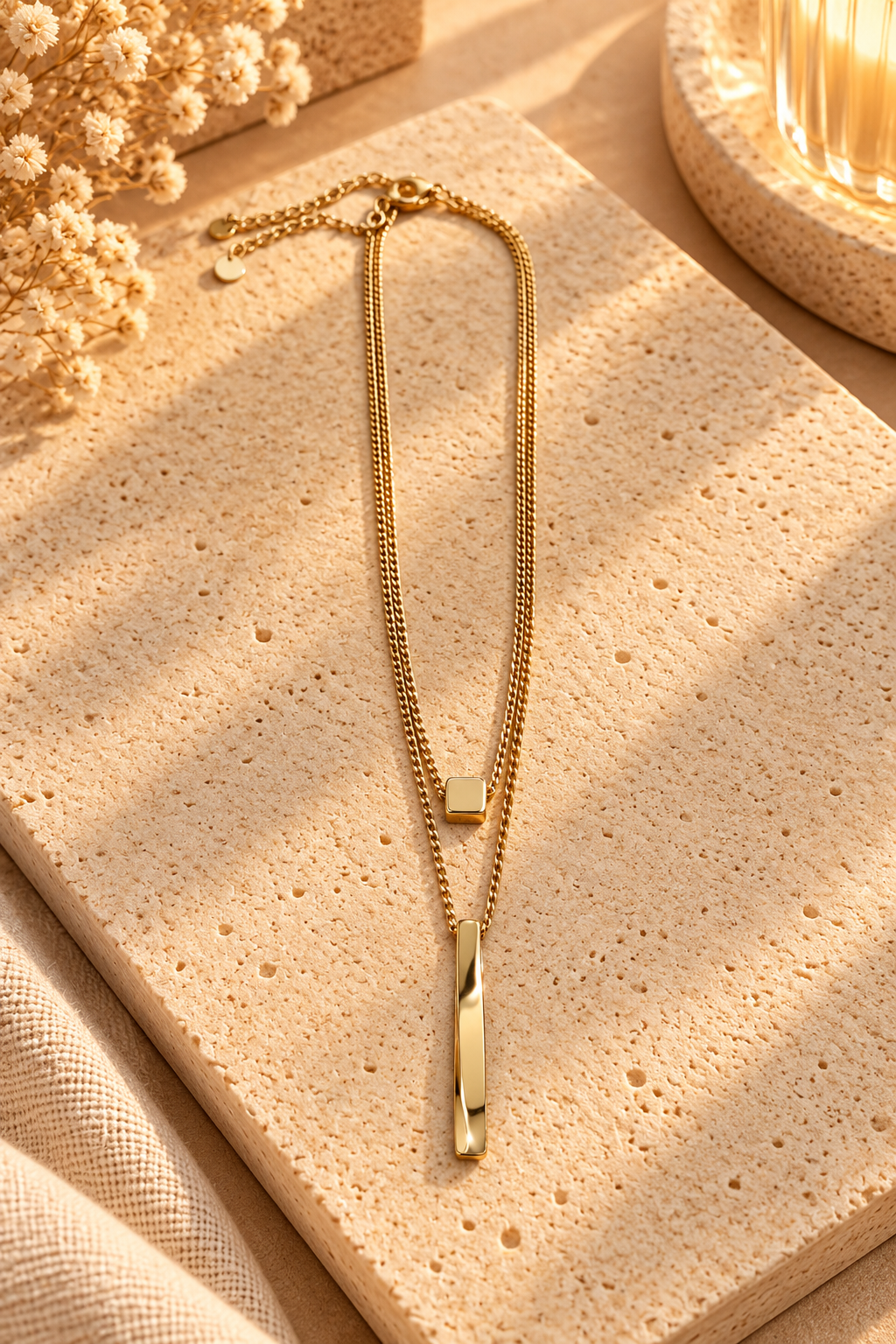 COLLAR ACERO DORADO 47785