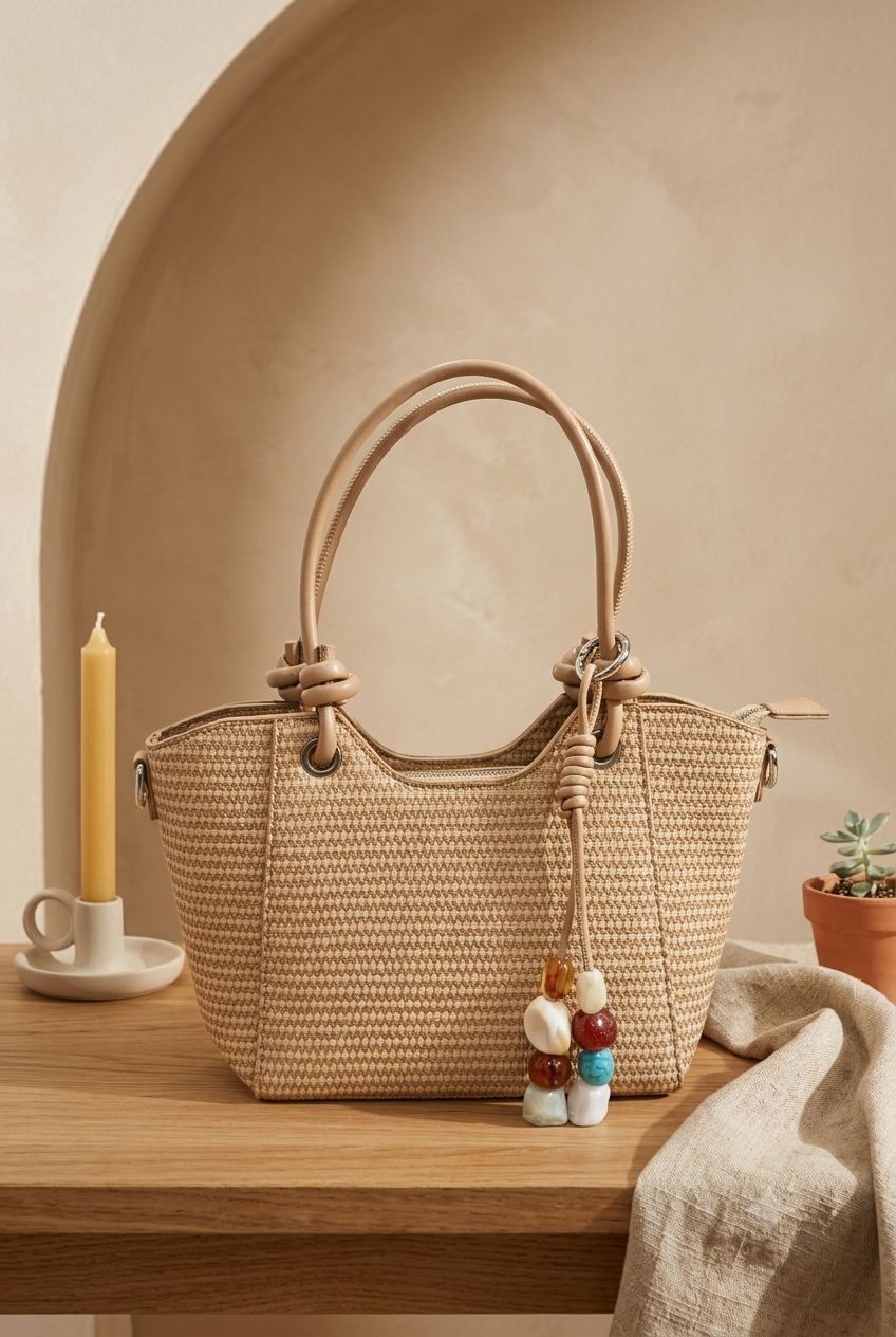 BOLSO BEIGE ELEGANTE 28998