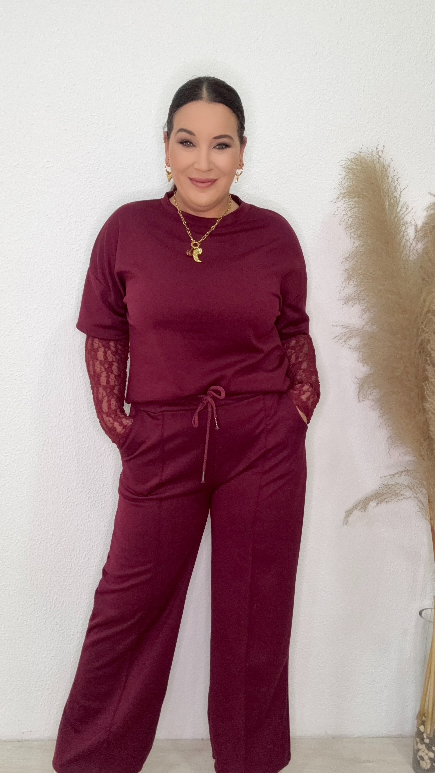 PANTALON DEBORA BURDEOS