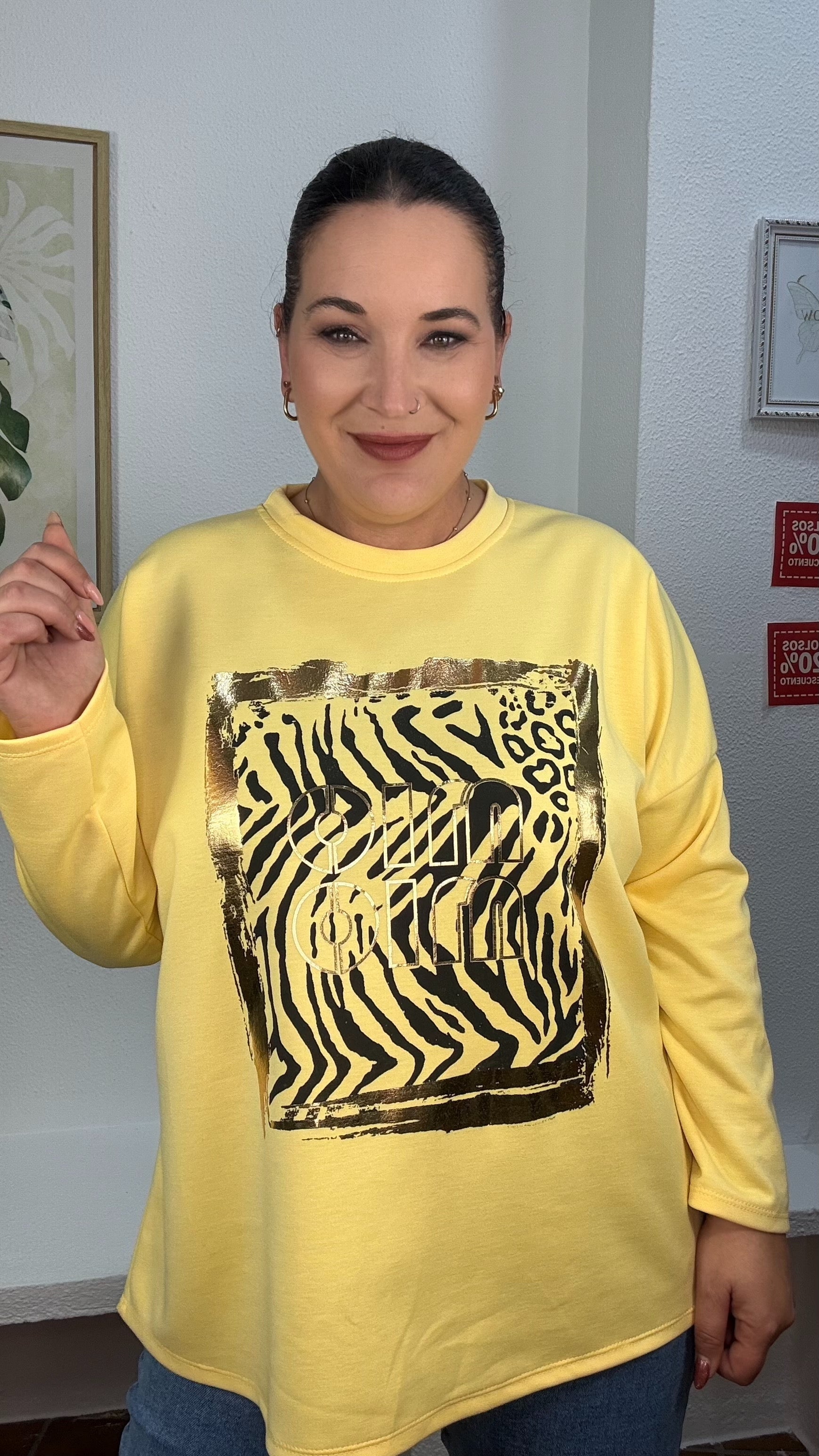 SUDADERA OLIVIA AMARILLO