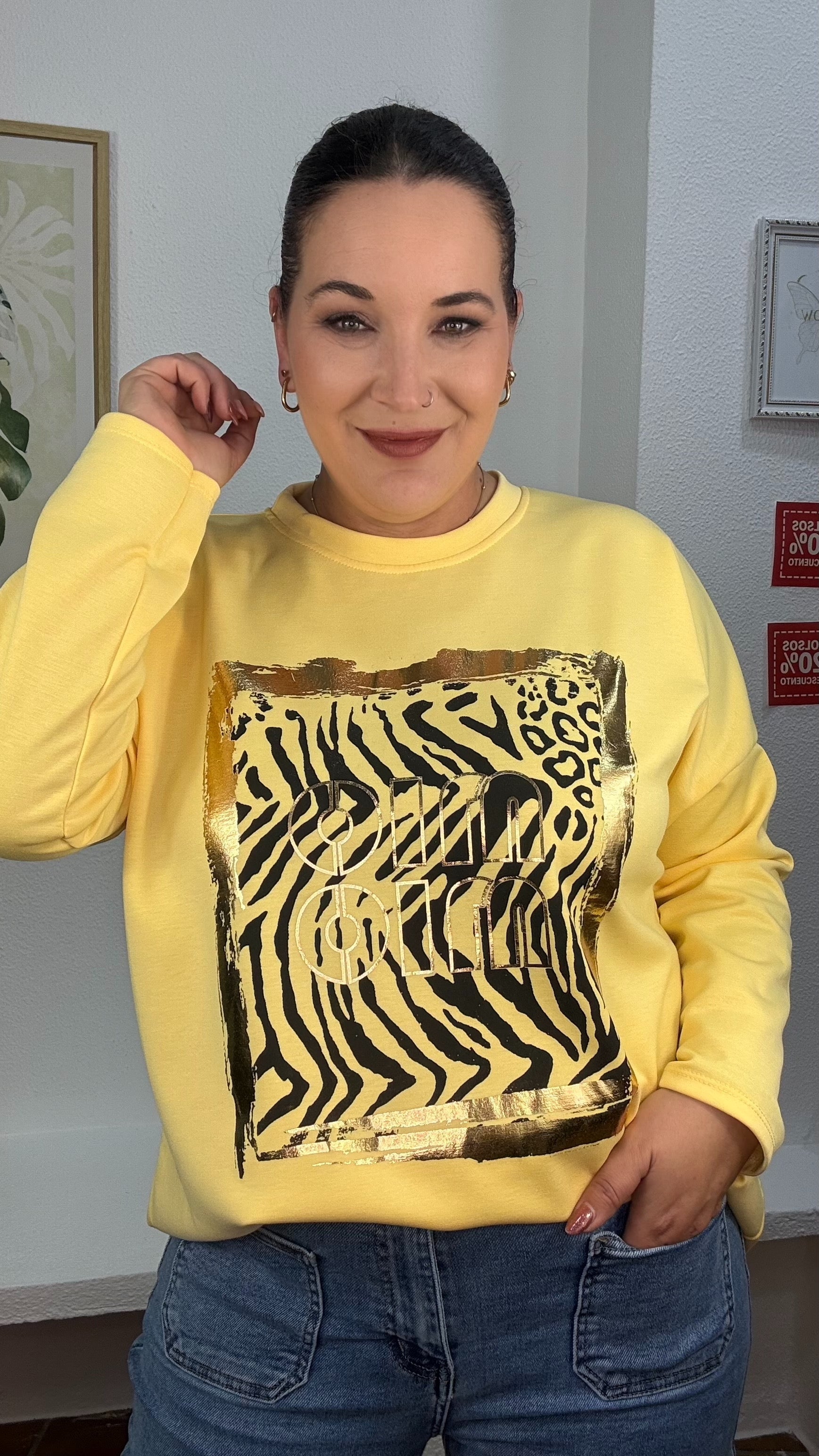 SUDADERA OLIVIA AMARILLO
