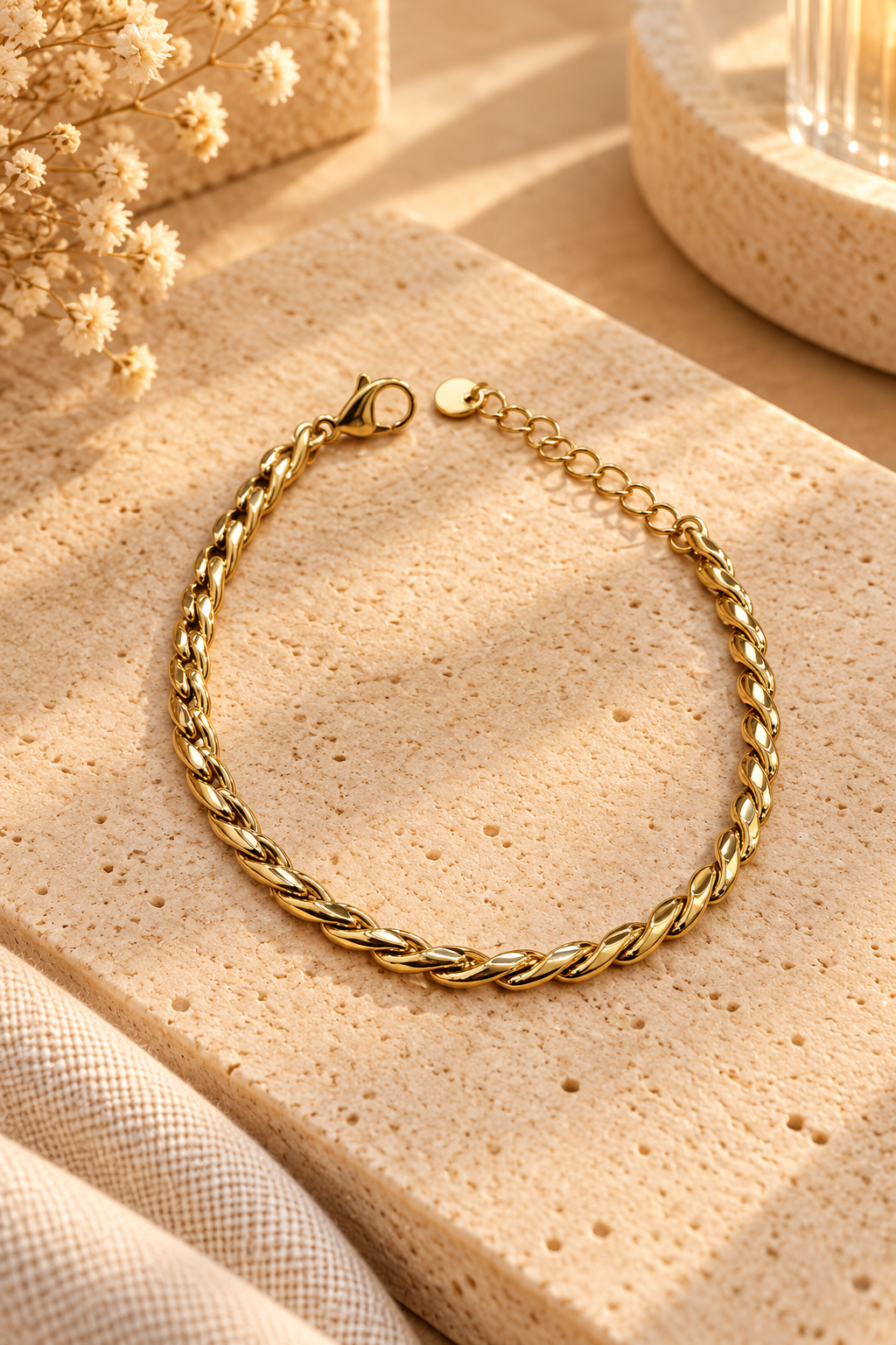 PULSERA ACERO DORADA 149665