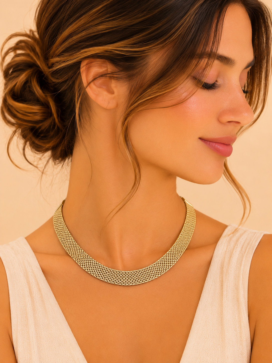 COLLAR ACERO DORADO 33821