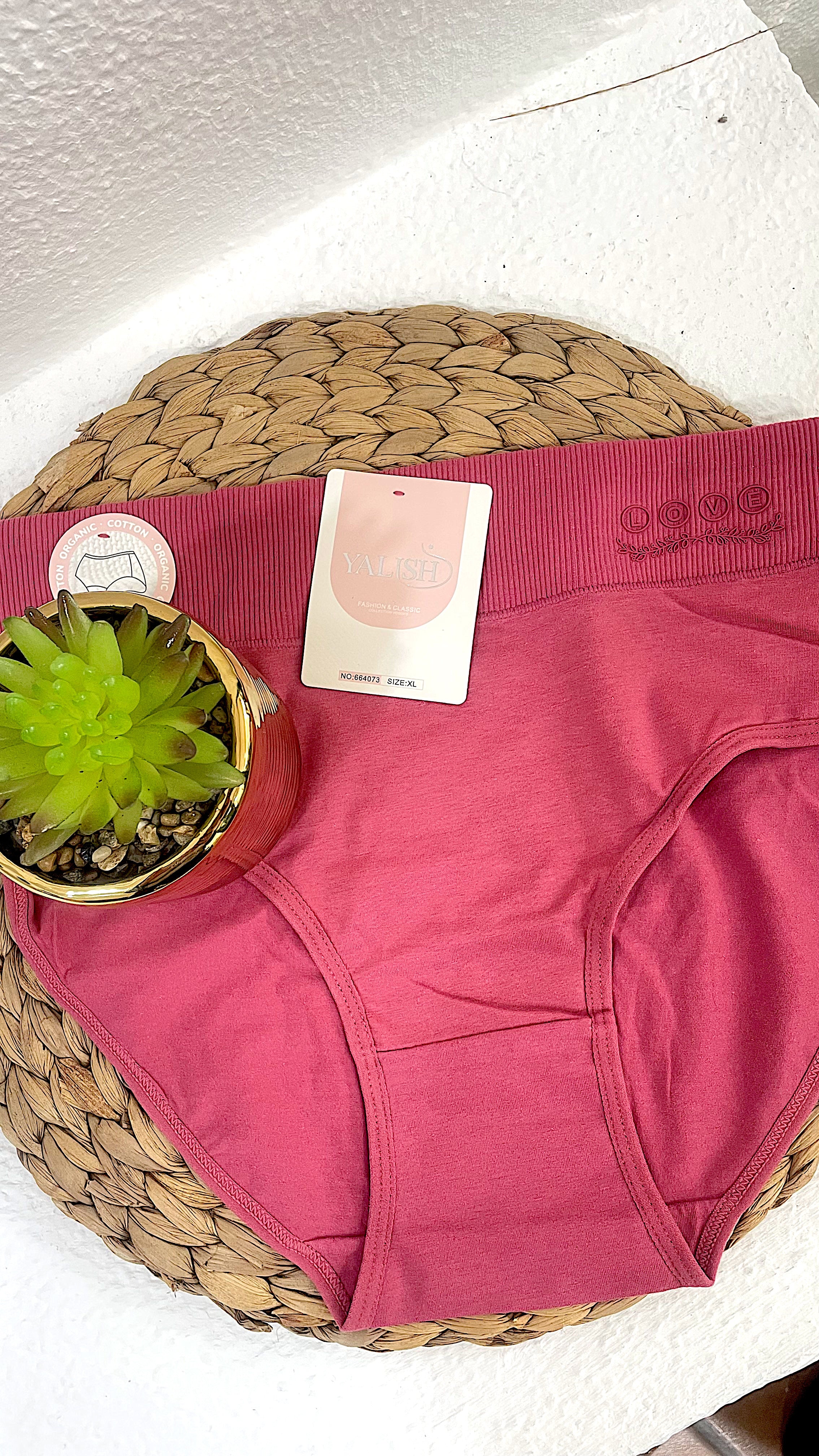 Braga de algodón para mujer Yalish en color rosa con banda ancha y mayor sujeción – GlowXL Chiclana