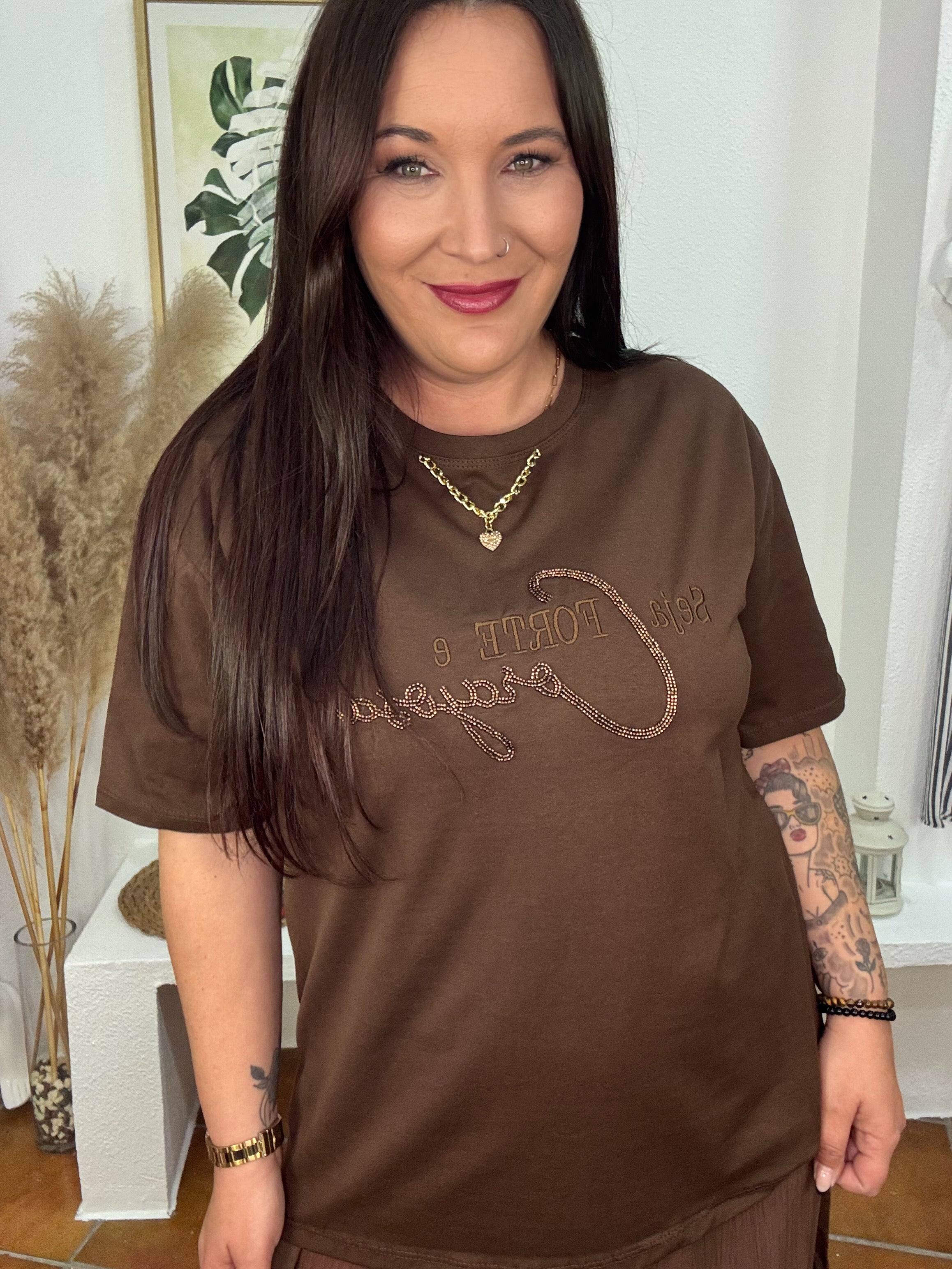 camiseta mujer con estampado lettering GlowXL Chiclana de la Frontera