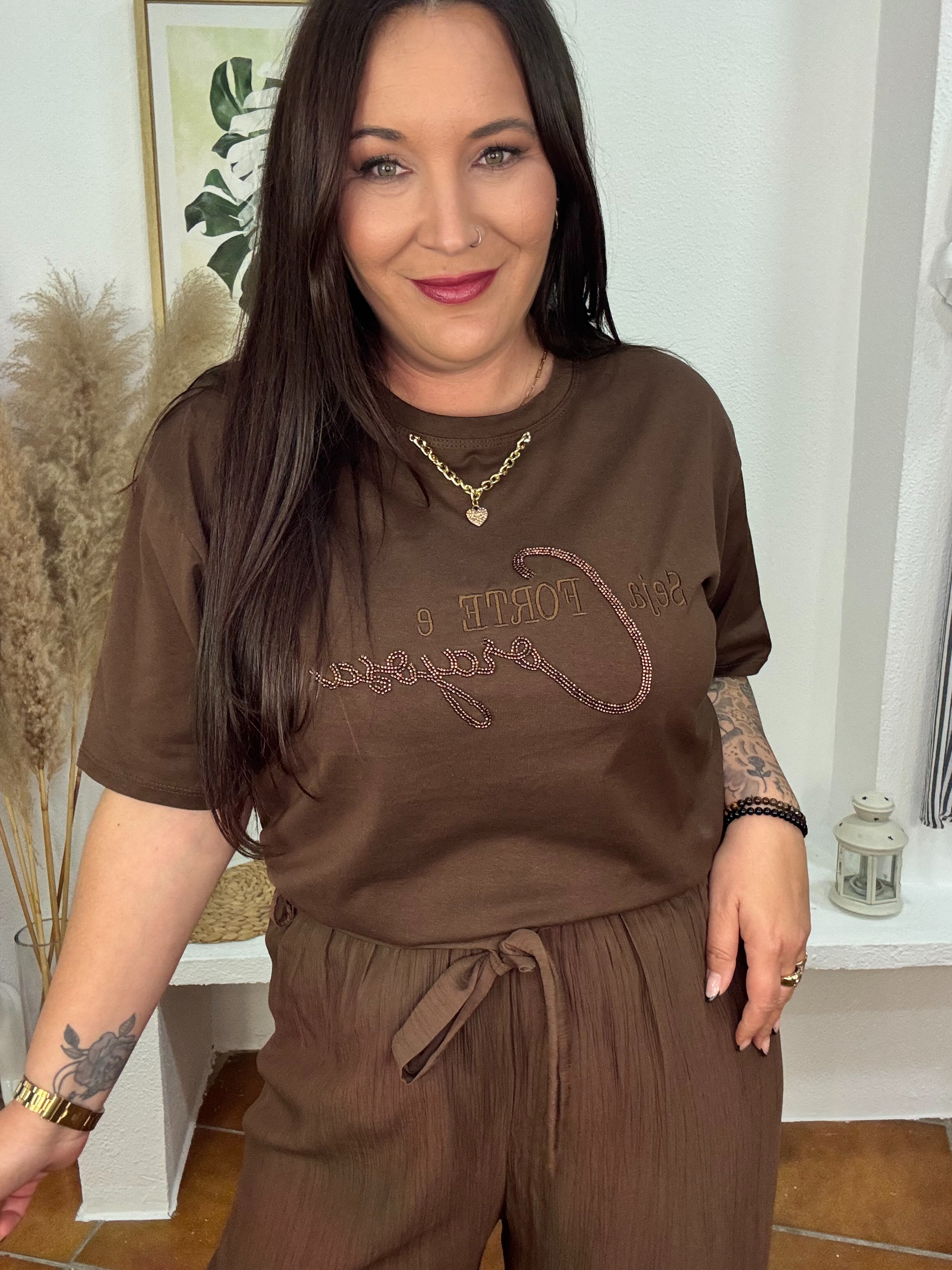 camiseta mujer con estampado lettering GlowXL Chiclana de la Frontera