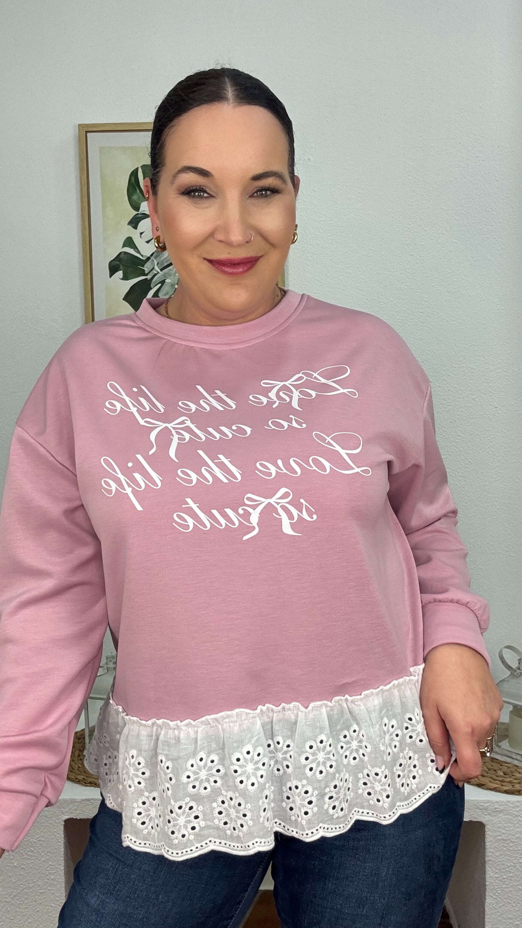 sudadera con mensaje de mujer GlowXL Chiclana de la Frontera